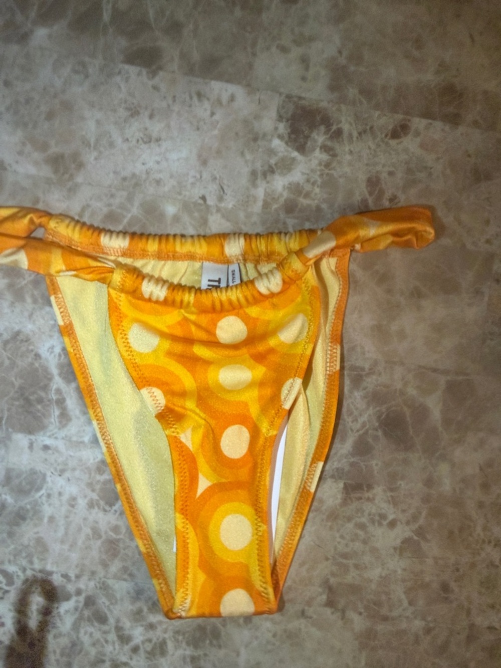 triangl swimwear Kids Orange Retro Circle Print Bikini Set - Picture 3 of 11
